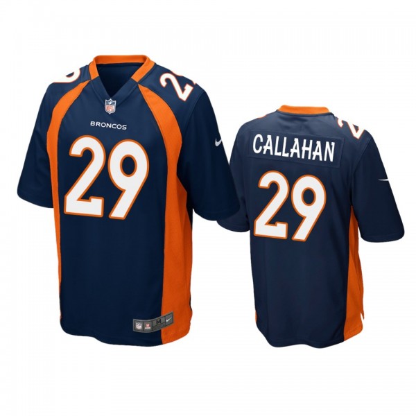 Denver Broncos #29 Bryce Callahan Navy Game Jersey...