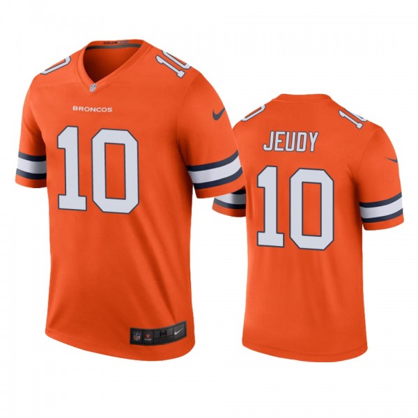 Denver Broncos Jerry Jeudy Orange Color Rush Legen...