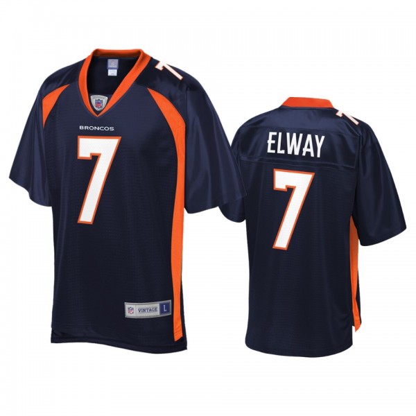 Denver Broncos John Elway Navy Replica Jersey