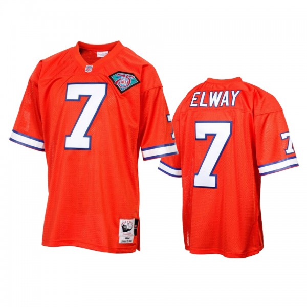 Denver Broncos John Elway Orange Silver Anniversar...