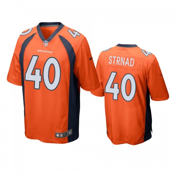 Denver Broncos Justin Strnad Orange Game Jersey