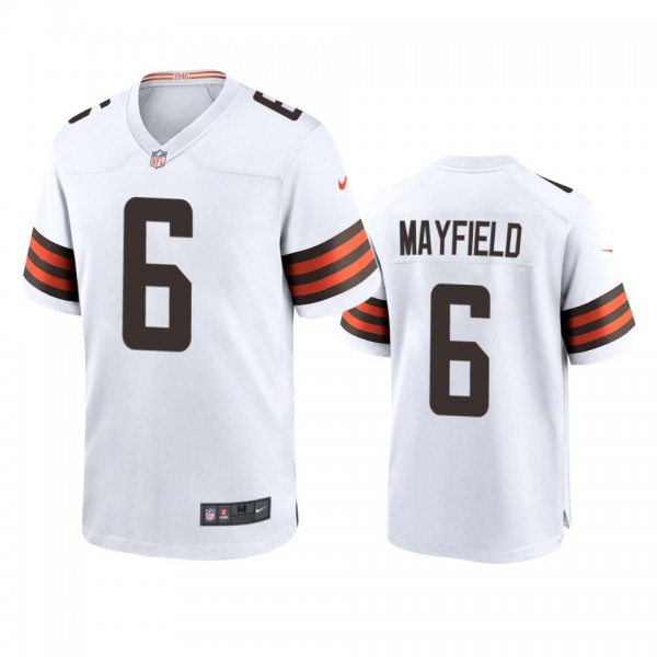Cleveland Browns Baker Mayfield White 2020 Game Je...