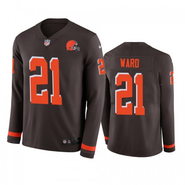 Cleveland Browns Denzel Ward Brown Therma Long Sle...