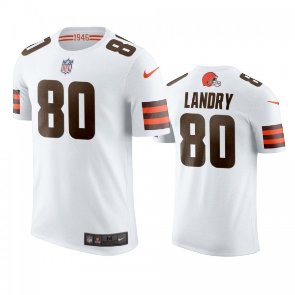 Men's Cleveland Browns Jarvis Landry White Name &a...