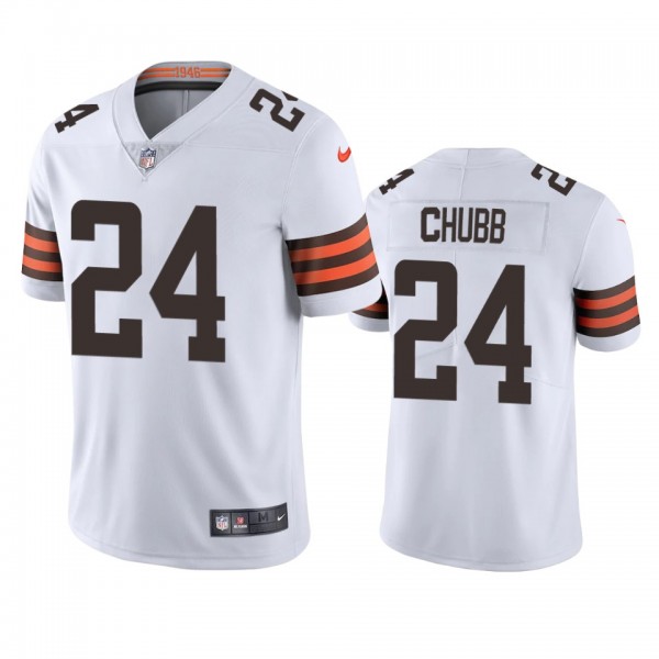 Cleveland Browns Nick Chubb White 2020 Vapor Limit...