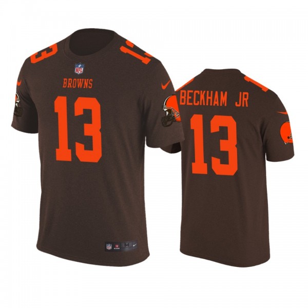 Men's Cleveland Browns #13 Odell Beckham Jr. Brown Color Rush T-Shirt