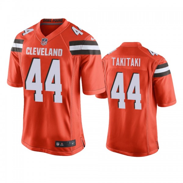 Cleveland Browns Sione Takitaki Orange 2019 NFL Dr...