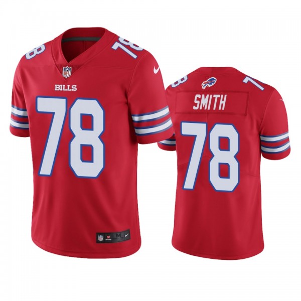 Buffalo Bills Bruce Smith Red Color Rush Limited J...