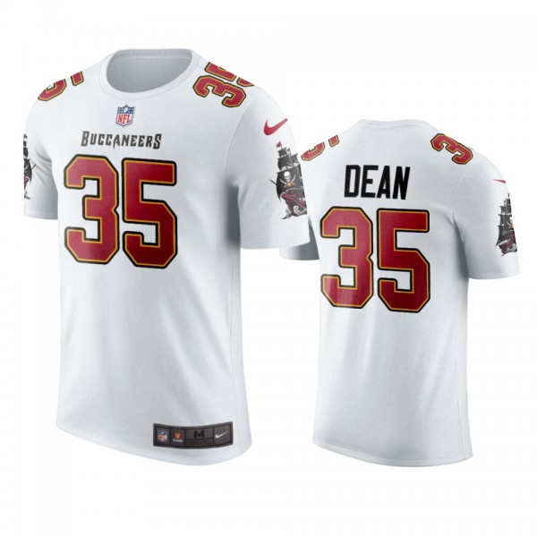 Men's Tampa Bay Buccaneers Jamel Dean White Name & Number T-Shirt