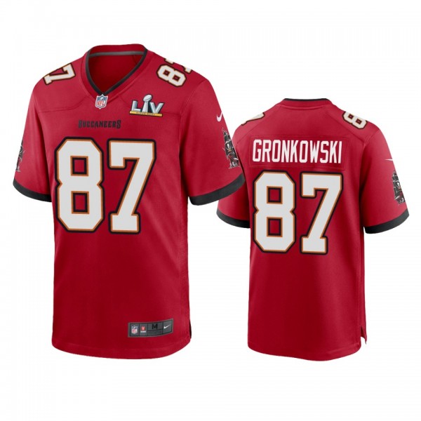 Tampa Bay Buccaneers Rob Gronkowski Red Super Bowl...