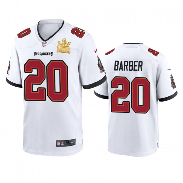 Tampa Bay Buccaneers Ronde Barber White Super Bowl LV Champions Game Jersey