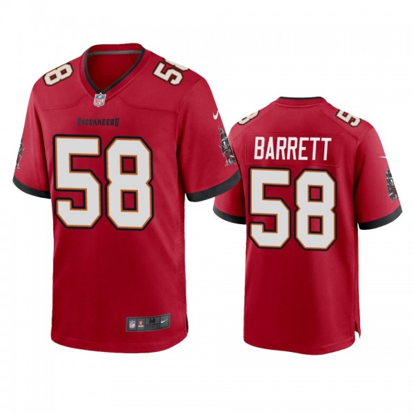 Tampa Bay Buccaneers Shaquil Barrett Red 2020 Game...