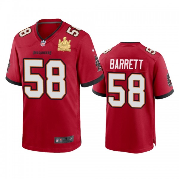 Tampa Bay Buccaneers Shaquil Barrett Red Super Bowl LV Champions Game Jersey