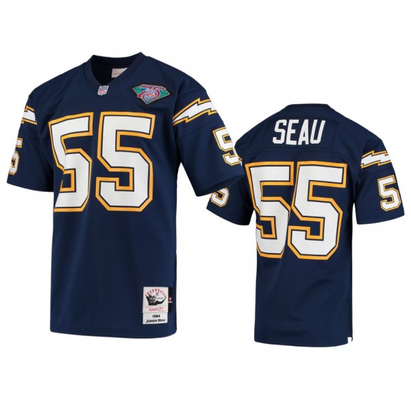 San Diego Chargers Junior Seau Navy Authentic Thro...