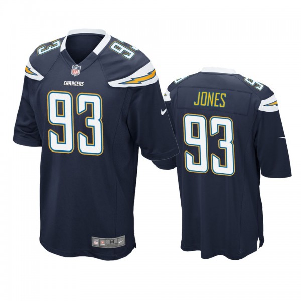 Los Angeles Chargers Justin Jones Navy Game Jersey