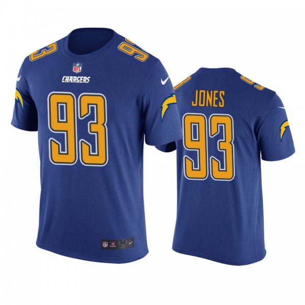 Los Angeles Chargers #93 Justin Jones Royal Color ...