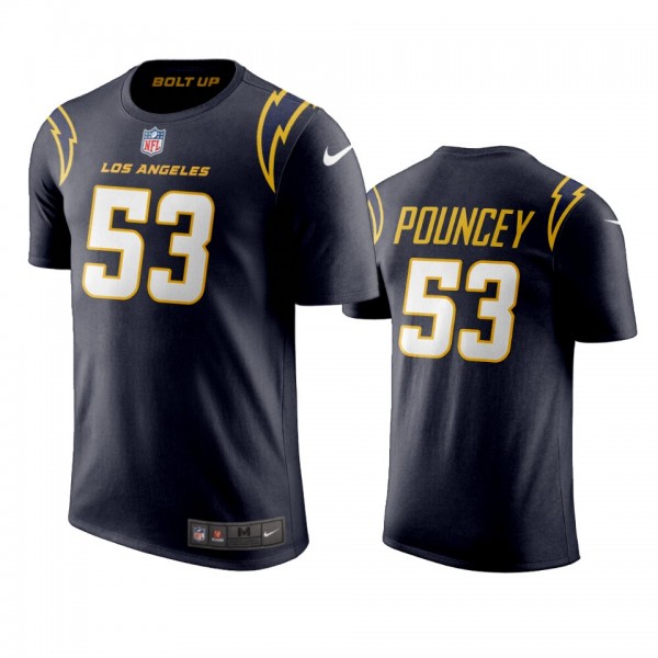 Men's Los Angeles Chargers Mike Pouncey Navy Name ...