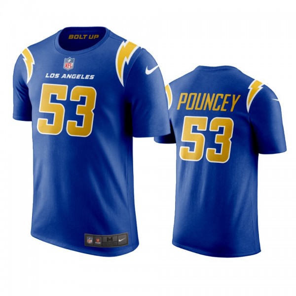 Men's Los Angeles Chargers Mike Pouncey Royal Name...