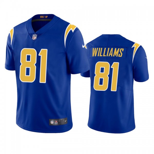 Los Angeles Chargers Mike Williams Royal 2020 2nd Alternate Vapor Limited Jersey - Men's