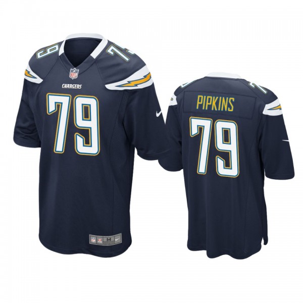 Los Angeles Chargers Trey Pipkins Navy 2019 NFL Draft Game Jersey