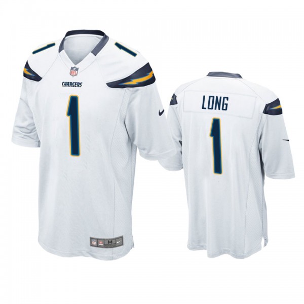 Los Angeles Chargers #1 Ty Long White Game Jersey ...