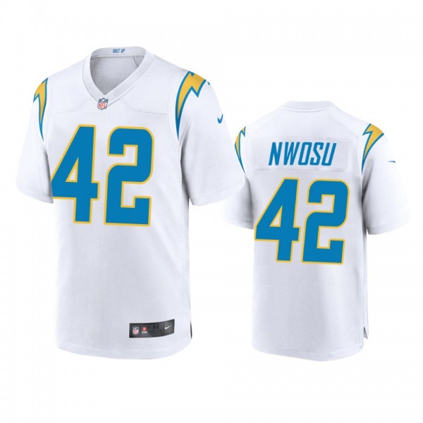 Los Angeles Chargers Uchenna Nwosu White 2020 Game Jersey