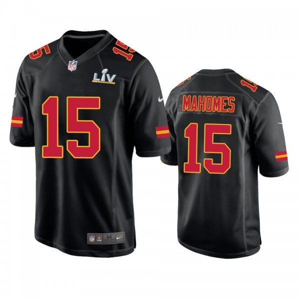 Kansas City Chiefs Patrick Mahomes Black Super Bowl LV Game Fashion Jersey