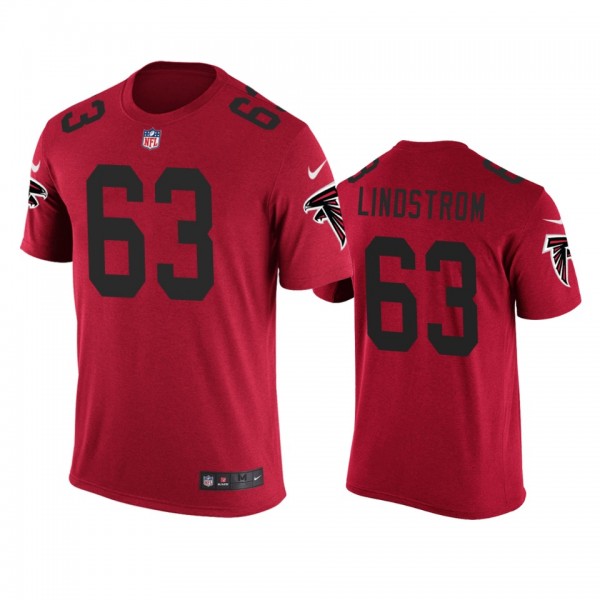 Atlanta Falcons #63 Chris Lindstrom Red Color Rush...