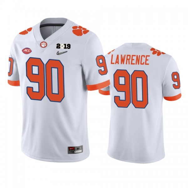 Clemson Tigers Dexter Lawrence White 2018 National...