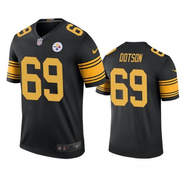 Pittsburgh Steelers Kevin Dotson Black Color Rush Legend Jersey