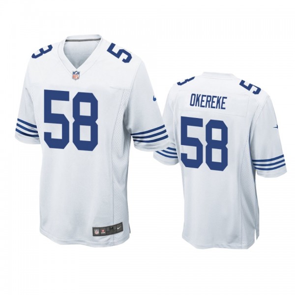 Indianapolis Colts Bobby Okereke White 2019 NFL Dr...