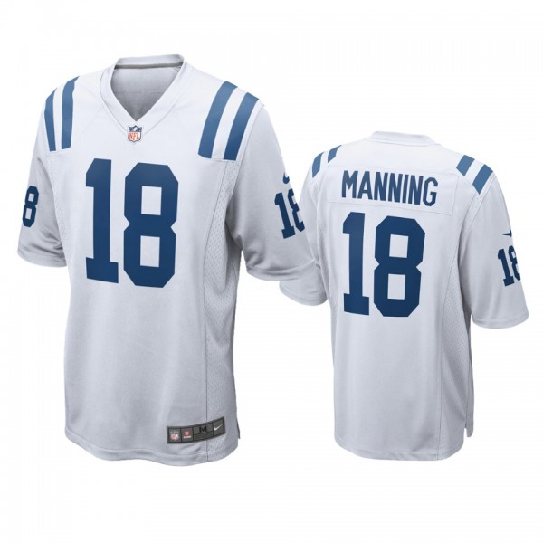 Indianapolis Colts Peyton Manning White Game Jerse...