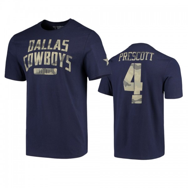 Dallas Cowboys Dak Prescott Navy Camo Name & N...