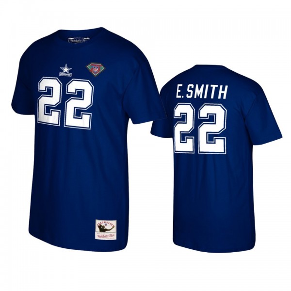 Dallas Cowboys Emmitt Smith Navy 1994 Retired Player Name & Number T-Shirt