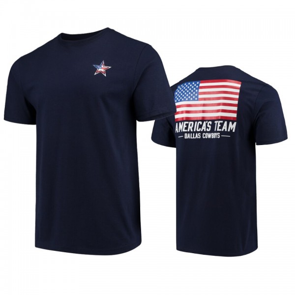 Dallas Cowboys Navy National Flag Ernest T-Shirt