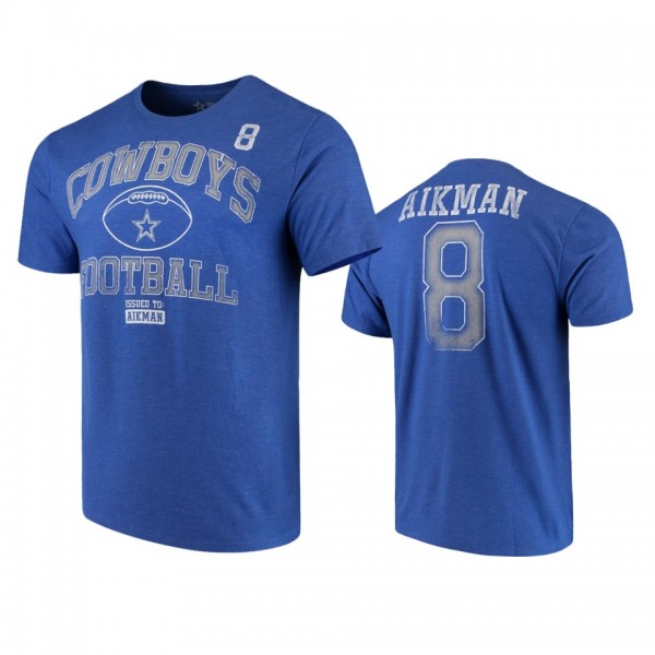 Dallas Cowboys Troy Aikman Blue Chronicle Tri-Blend Retired Player T-Shirt
