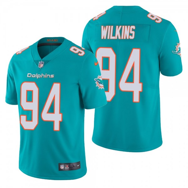 Miami Dolphins Christian Wilkins Aqua 2019 NFL Dra...
