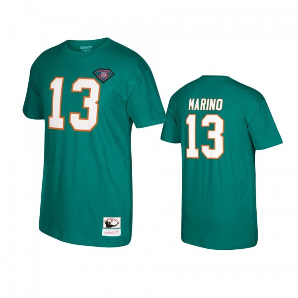 Miami Dolphins Dan Marino Aqua Name & Number R...