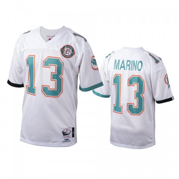 Miami Dolphins Dan Marino White 1990 Authentic Thr...