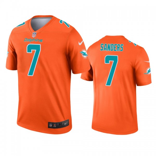 Miami Dolphins Jason Sanders Orange Inverted Legen...
