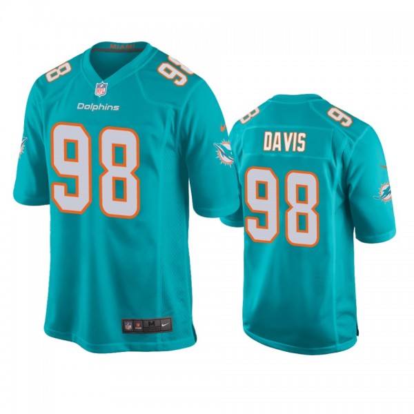 Miami Dolphins Raekwon Davis Aqua 2020 NFL Draft G...
