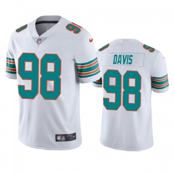 Miami Dolphins Raekwon Davis White 2020 NFL Draft Alternate Vapor Limited Jersey