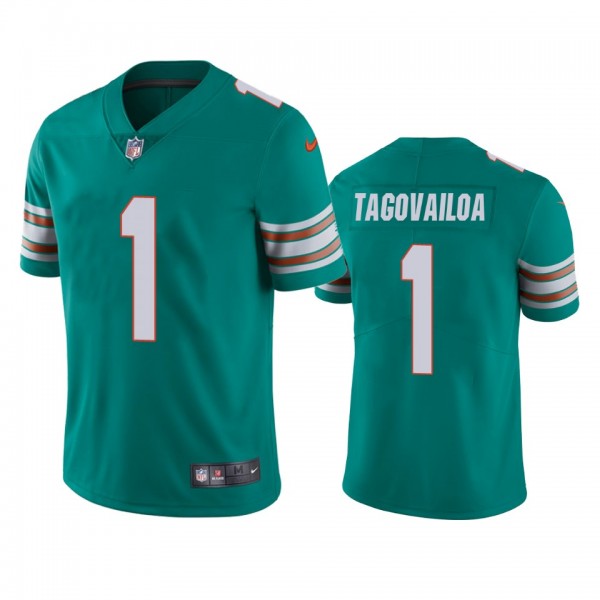 Miami Dolphins Tua Tagovailoa Aqua 2020 NFL Draft Alternate Vapor Limited Jersey