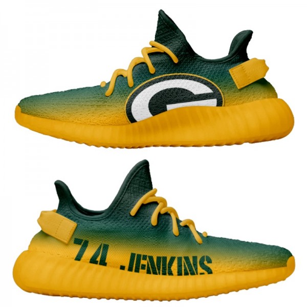 Men's Yeezy Boost 350 Green Bay Packers Elgton Jenkins Green Lightweight Shoes