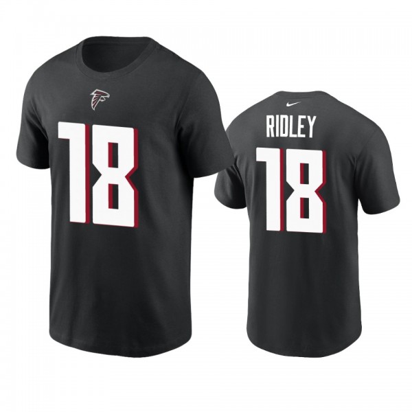 Men's Atlanta Falcons Calvin Ridley Black Name & Number T-Shirt