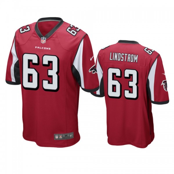 Atlanta Falcons Chris Lindstrom Red 2019 NFL Draft...