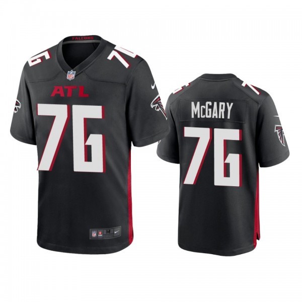 Atlanta Falcons Kaleb McGary Black 2020 Game Jerse...