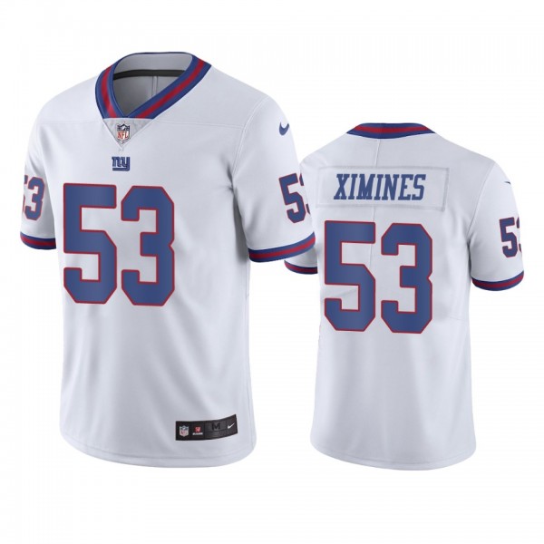 New York Giants Oshane Ximines White Color Rush Limited Jersey