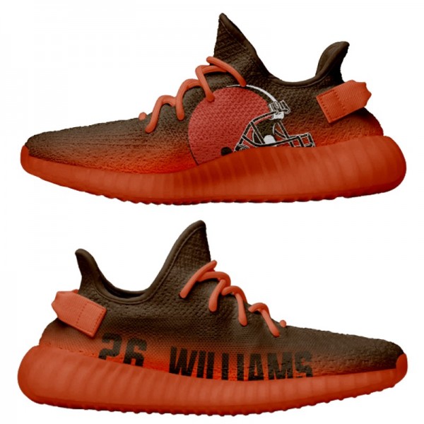 Men's Yeezy Boost 350 Cleveland Browns Greedy Will...