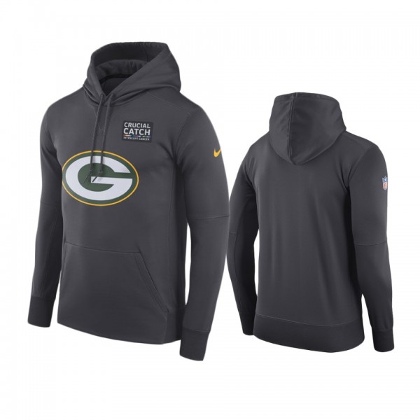 Men's Green Bay Packers Anthracite Crucial Catch H...